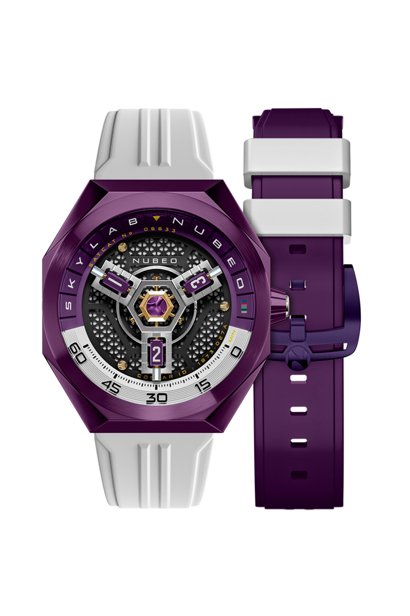 NUBEO Nubeo Skylab Automatic Limited Edition Metallic Purple Men's Watch NB-6083-05