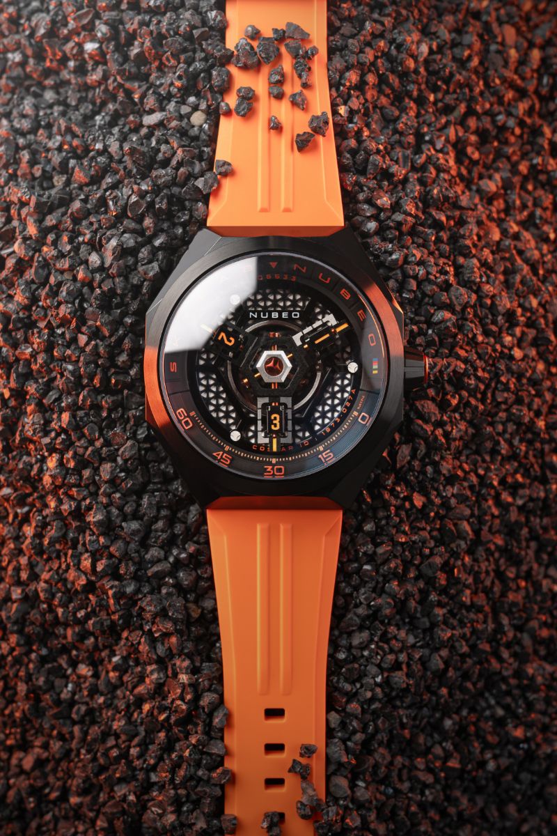 NUBEO Nubeo Skylab Automatic Limited Edition Orange Black Men's Watch NB-6083-06