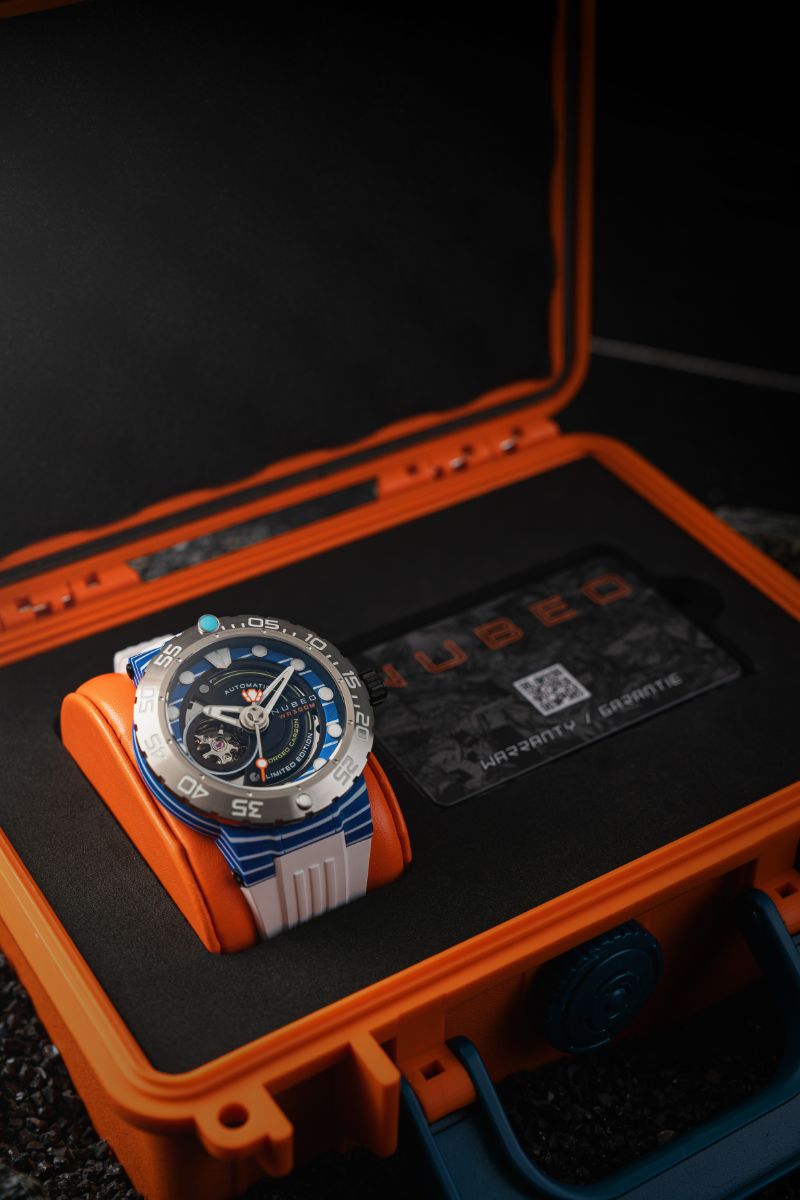 NUBEO Nubeo Opportunity Automatic Forged Carbon Fiber Limited Edtion Carbon Blue Men's Watch NB-6085-02