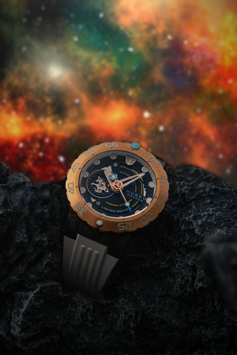 NUBEO Nubeo Opportunity Automatic Forged Carbon Fiber Limited Edtion Carbon Rose Gold Men's Watch NB-6085-06