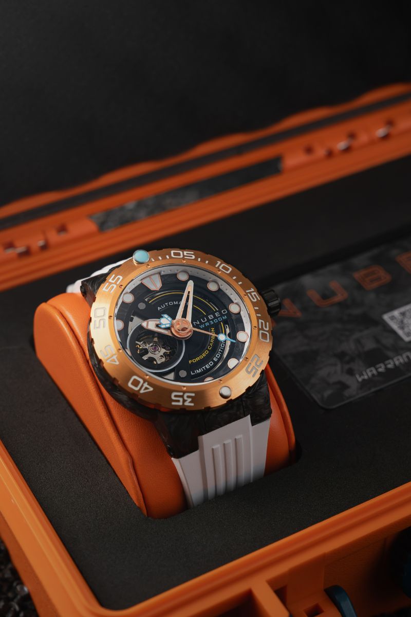 NUBEO Nubeo Opportunity Automatic Forged Carbon Fiber Limited Edtion Carbon Rose Gold Men's Watch NB-6085-06