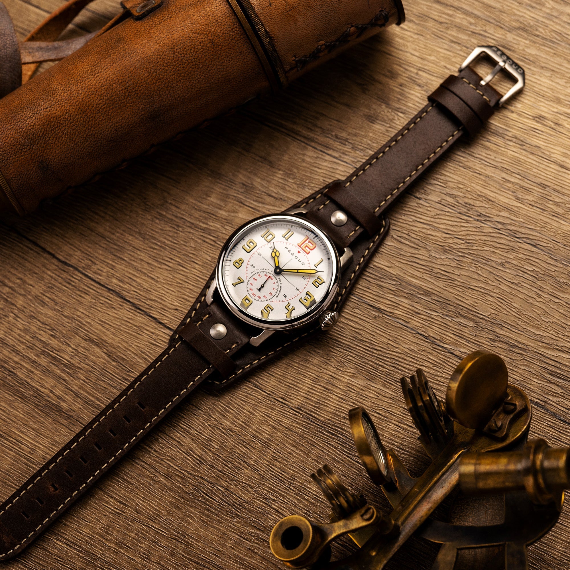 PEGOUD Pegoud Monterrat Mechanical Automatic Men's Ivory Watch PG-9011-02