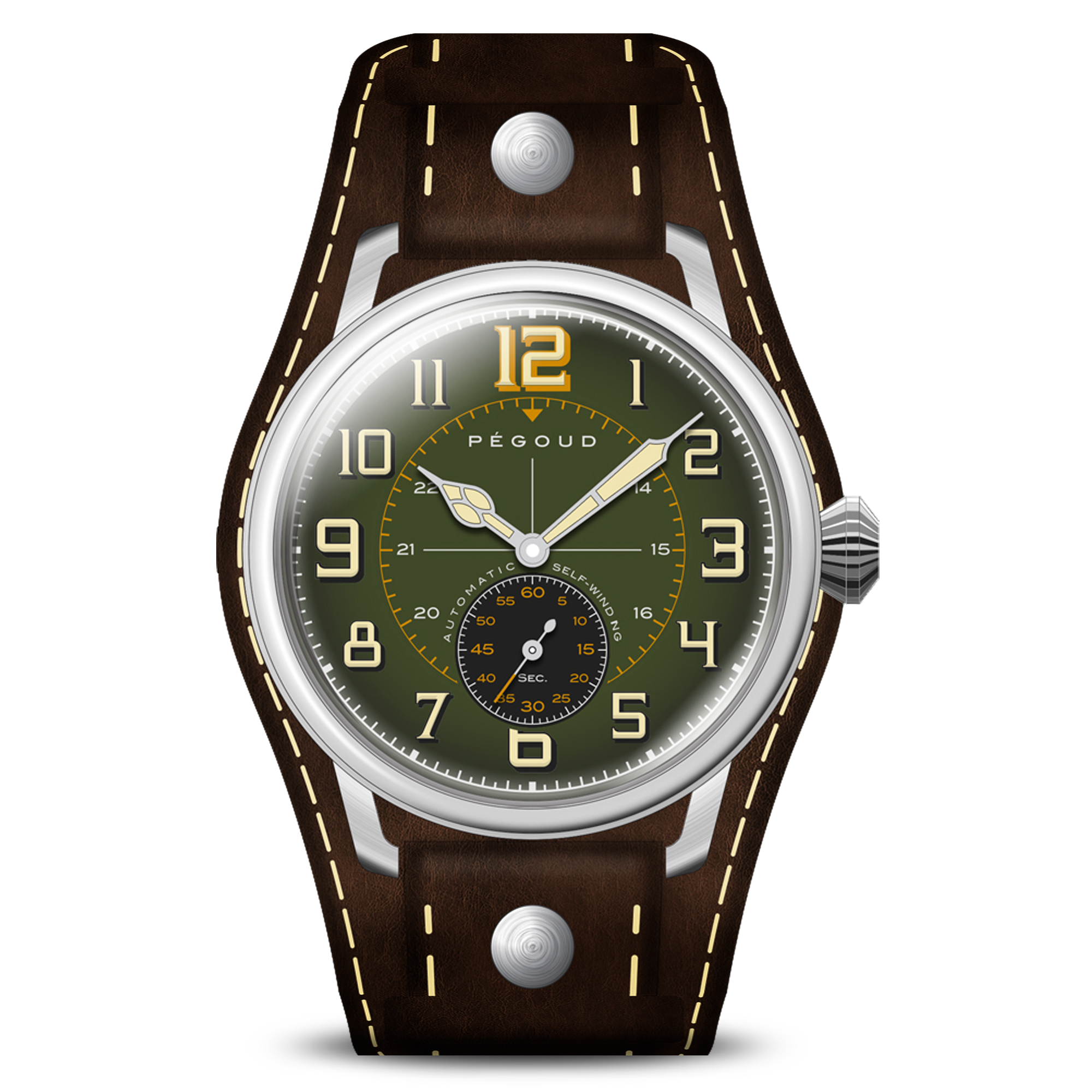 PEGOUD Pegoud Monterrat Mechanical Automatic Men's Juniper Watch PG-9011-04