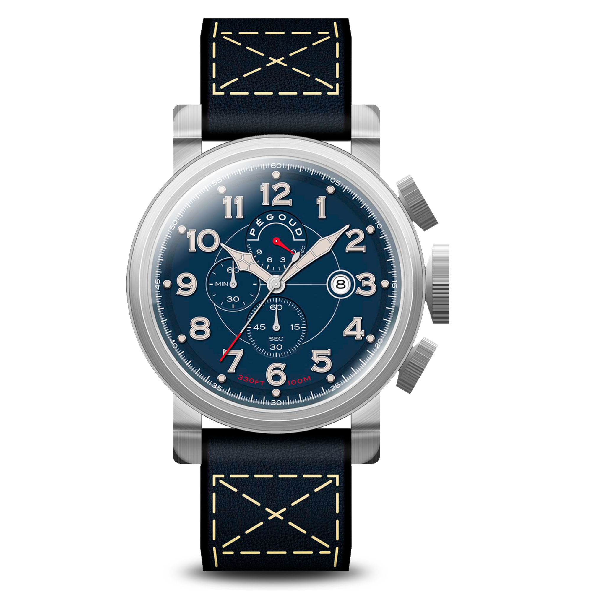 PEGOUD Pegoud Celestin Japanese Automatic Men's Blue Watch PG-9014-03