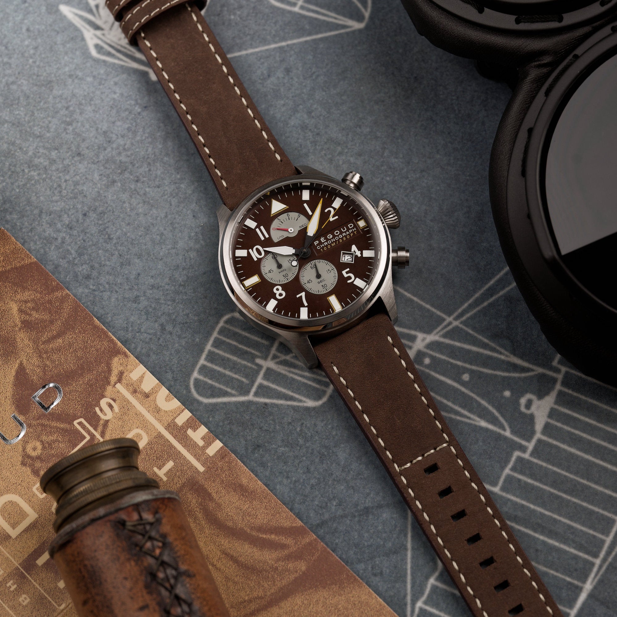 PEGOUD Pegoud Pilotage Retrograde Chronograph Men's Watch PG-9016-03