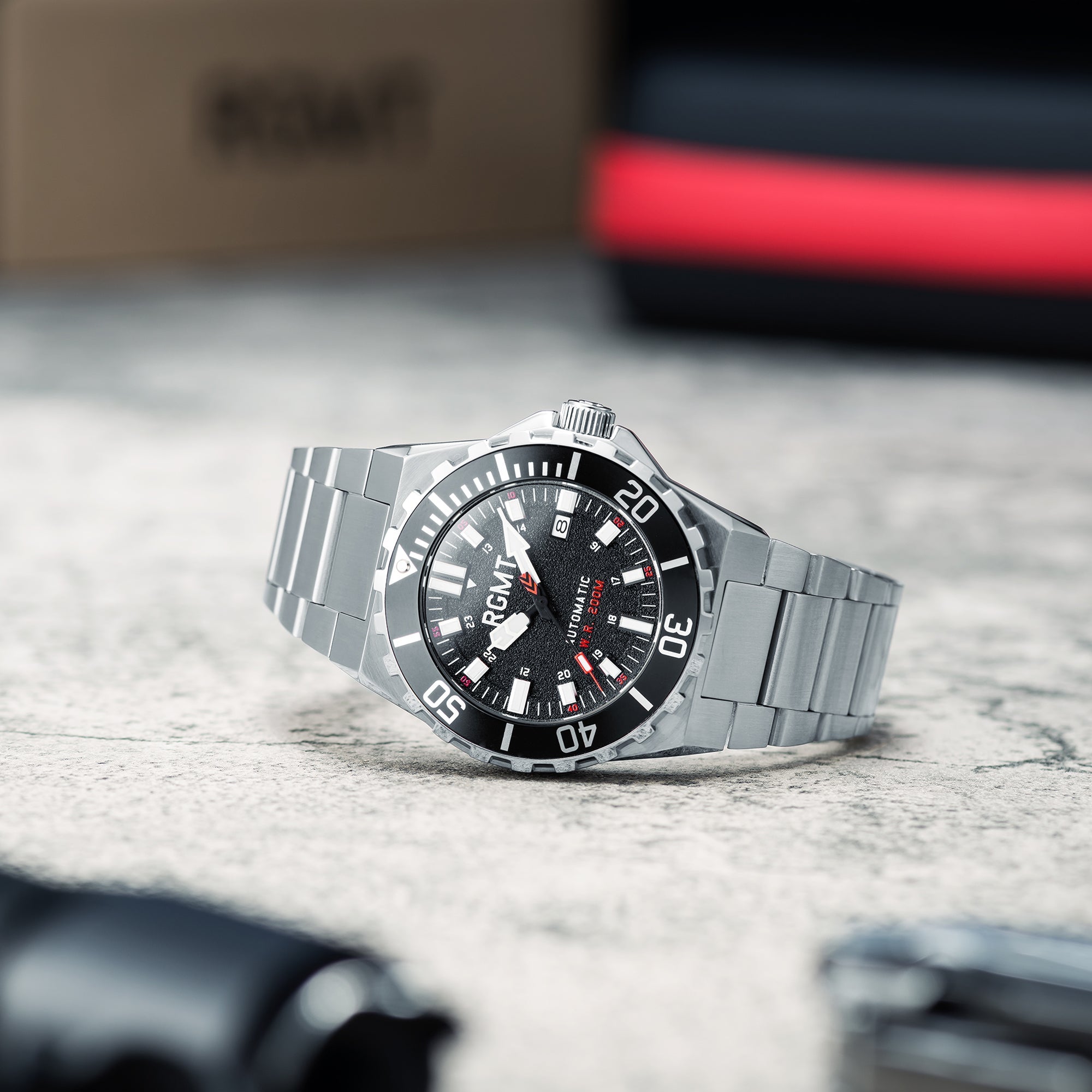 RGMT RGMT Superav Men's Japanese Automatic Black Watch RG-8022-11