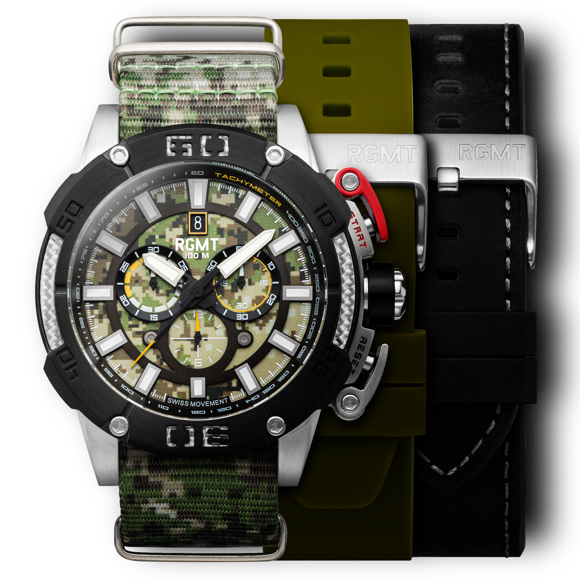 RGMT RGMT Battledress Men's Swiss Quartz Camo Green Watch RG-8035-01