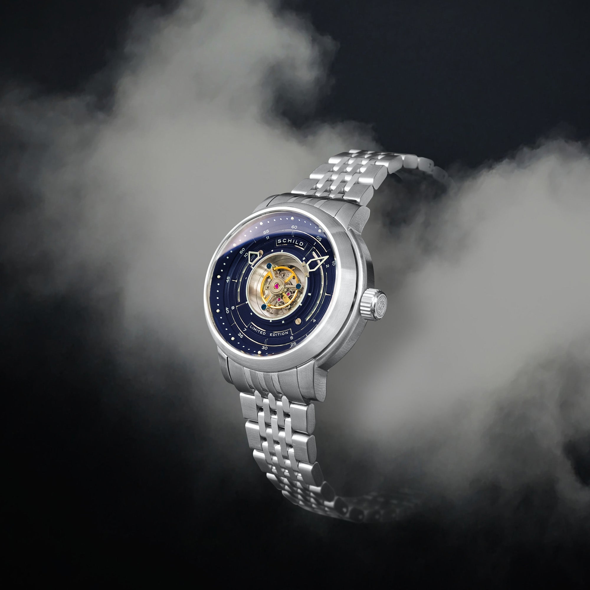 Schild Schild Tourbillon Pennant Blue Men's Limited Edition Watch SC-1011-22