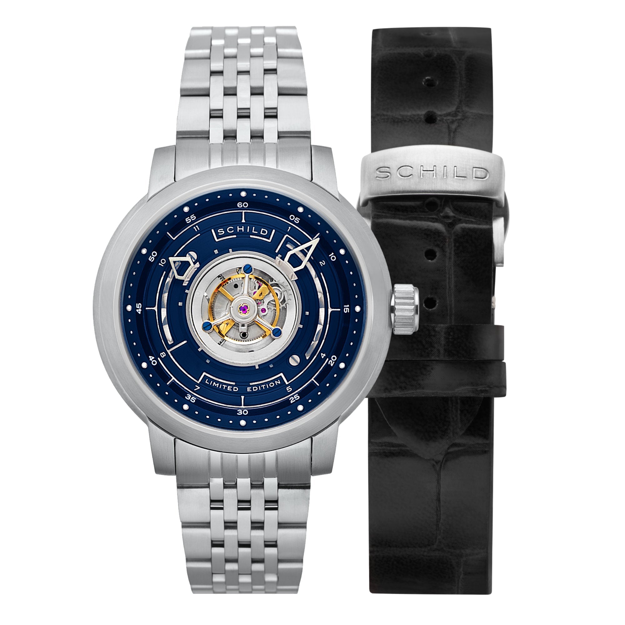 Schild Schild Tourbillon Pennant Blue Men's Limited Edition Watch SC-1011-22