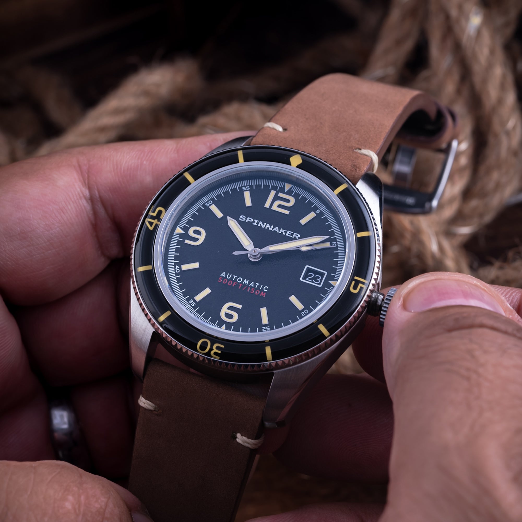 SPINNAKER Spinnaker Fleuss Men's Automatic Lumber Black Watch SP-5055-01