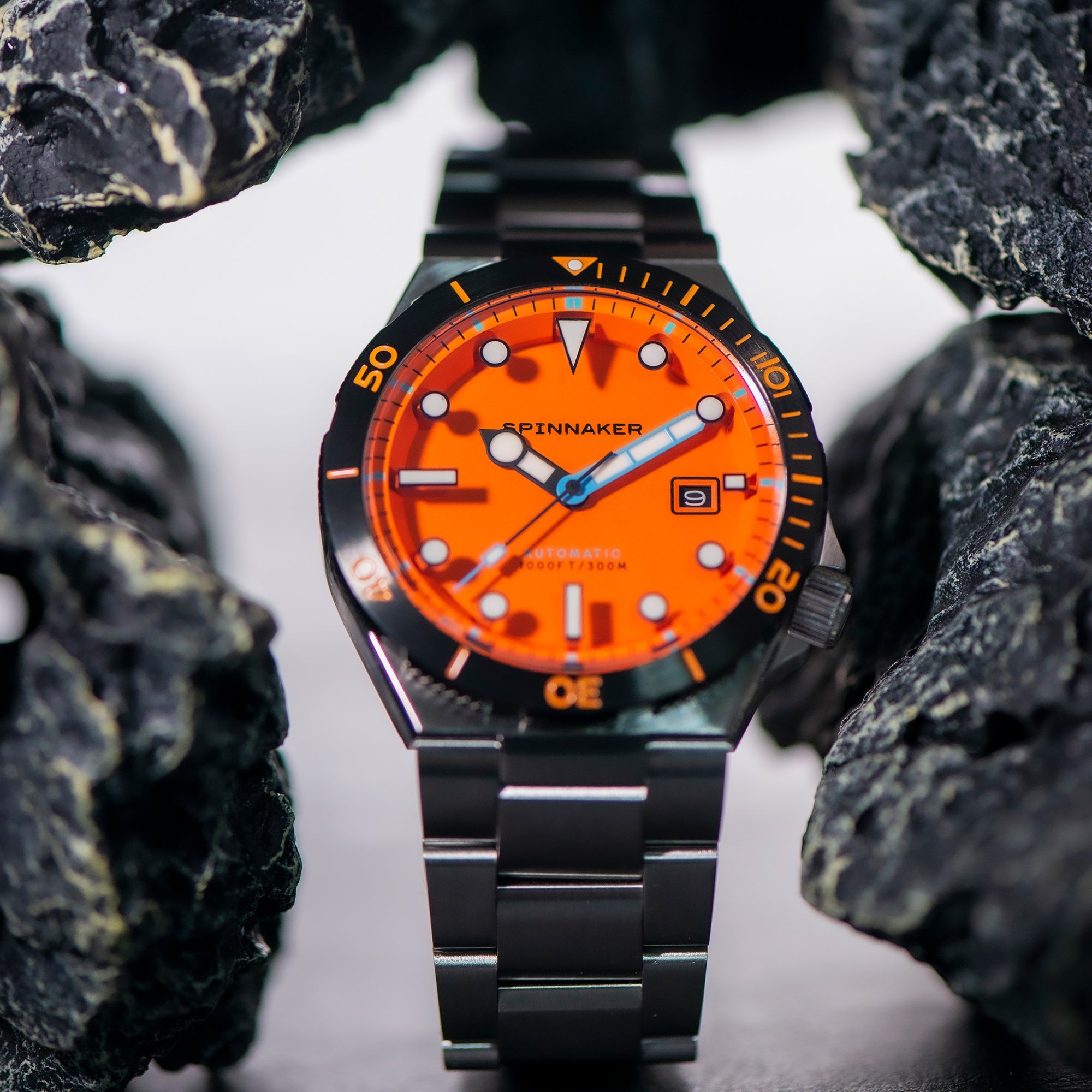 SPINNAKER Spinnaker Boettger Men's Automatic Limited Edition Coral Orange Watch SP-5083-AA