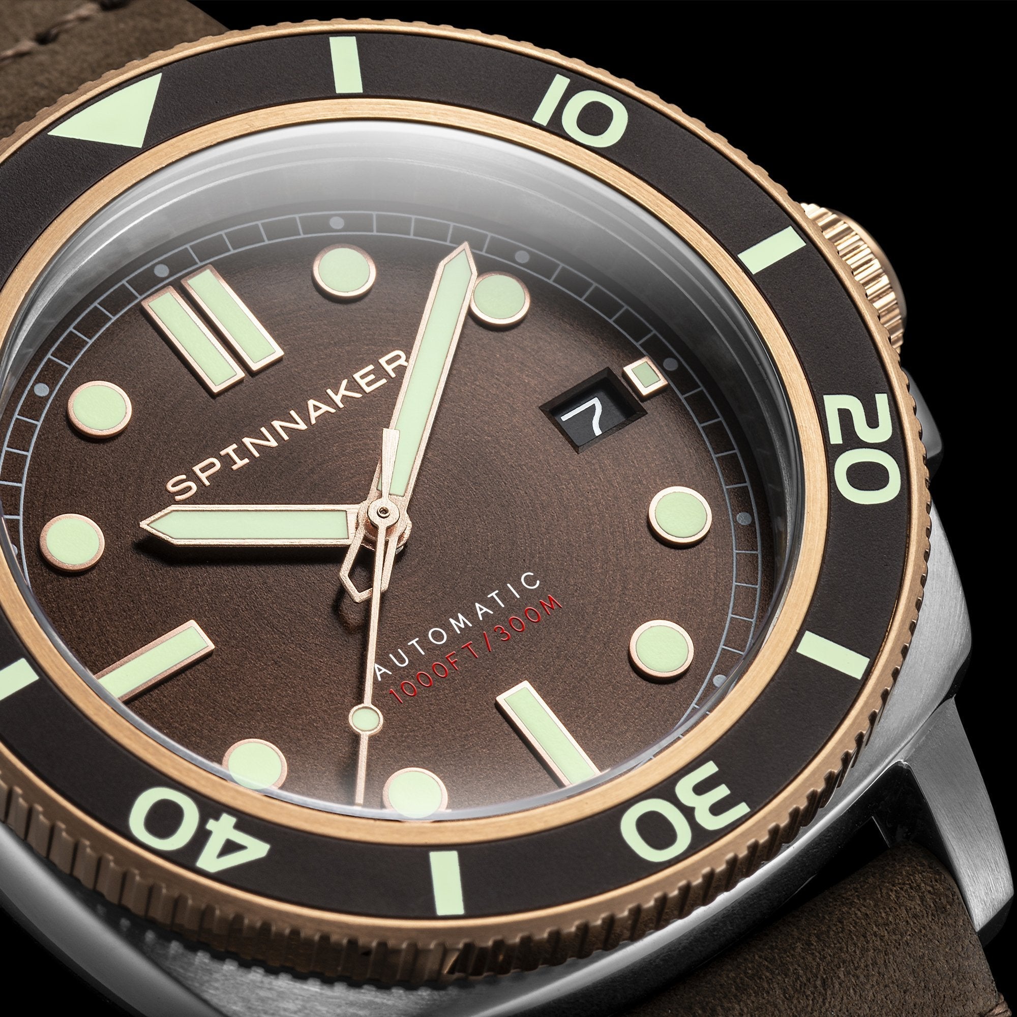 SPINNAKER Spinnaker Hull Diver Men's Automatic Cognac Brown Watch SP-5088-04
