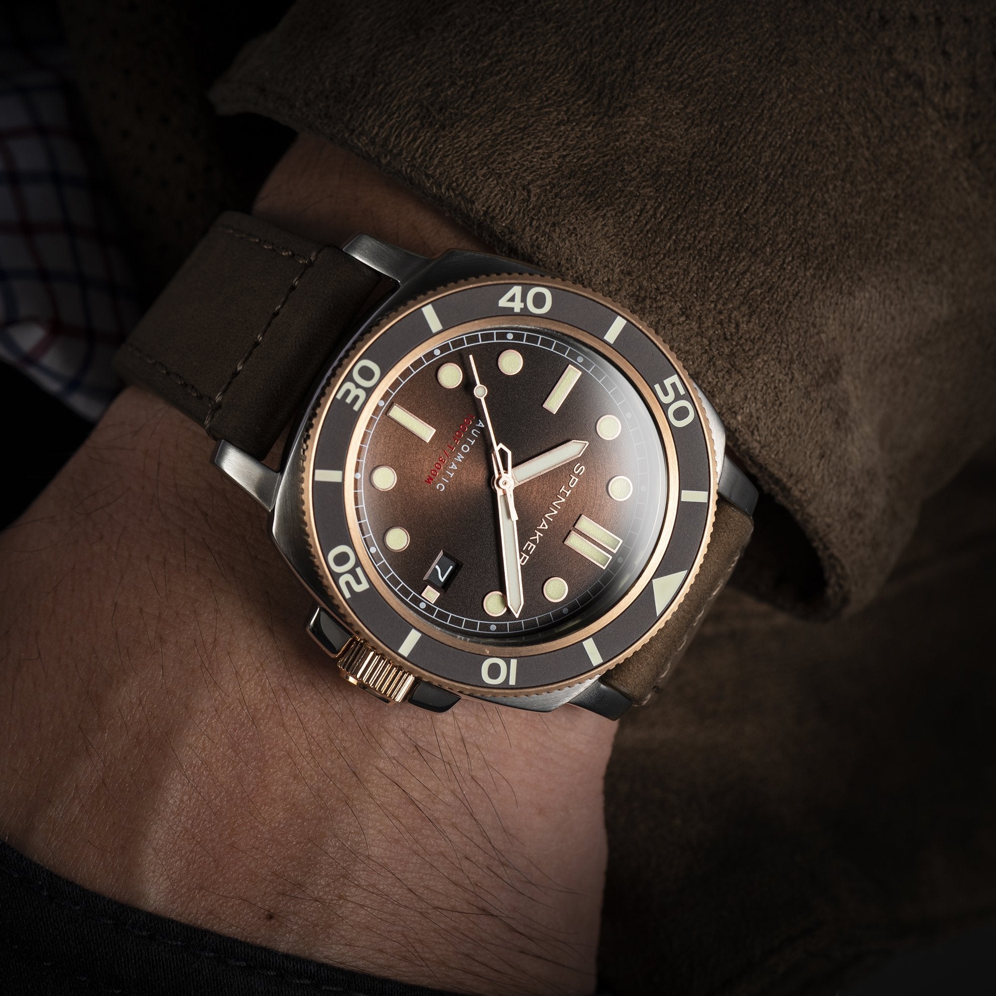SPINNAKER Spinnaker Hull Diver Men's Automatic Cognac Brown Watch SP-5088-04