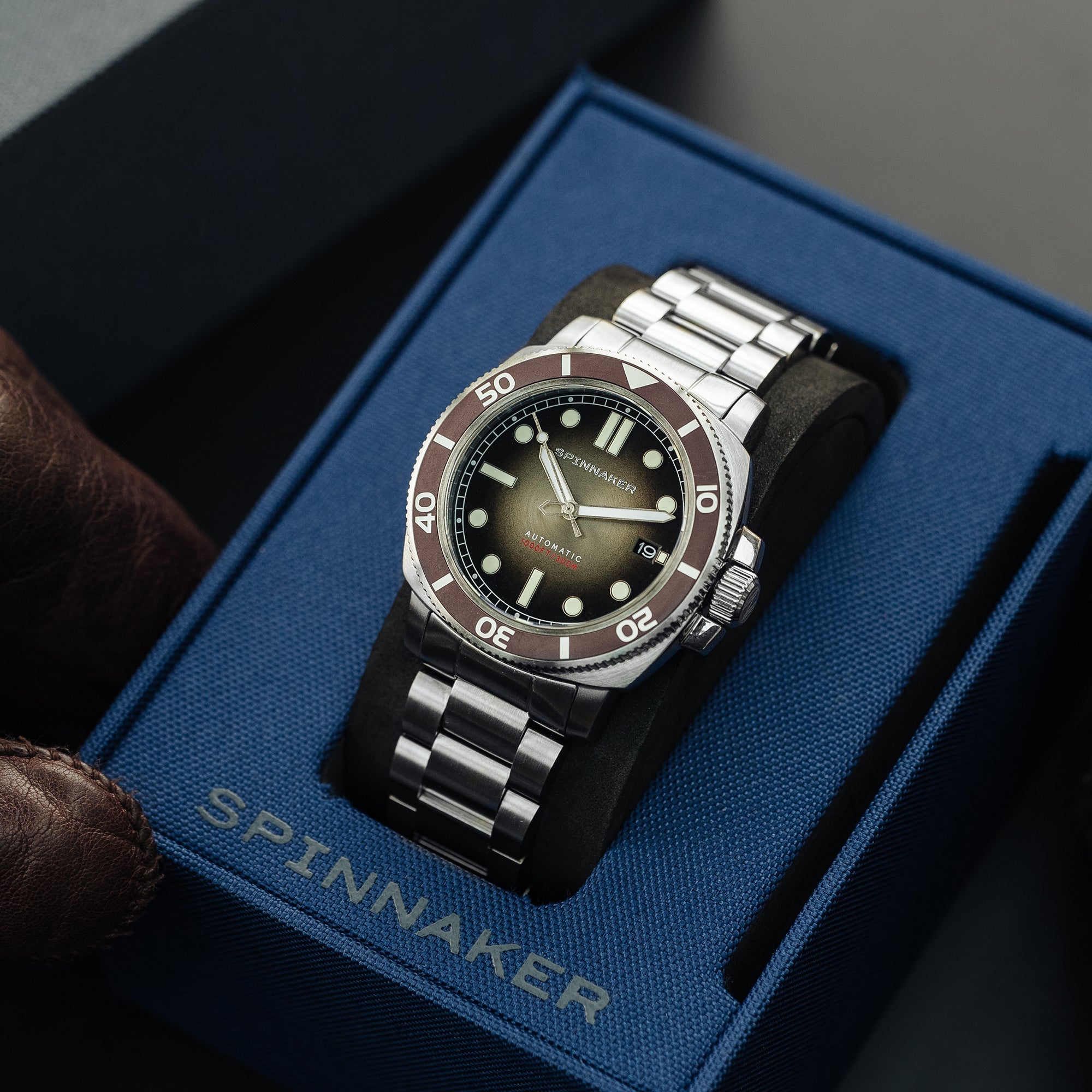 SPINNAKER Spinnaker Hull Diver Men's Japanese Automatic Harvest Brown Watch SP-5088-44