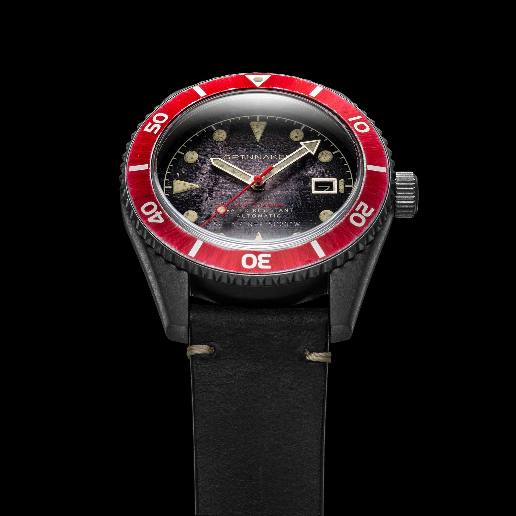 SPINNAKER Spinnaker Wreck Men's Japanese Automatic Distressed Black Watch SP-5089-01