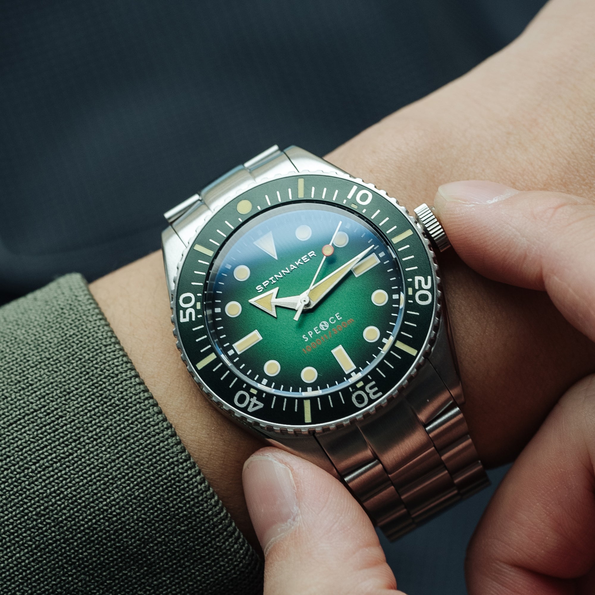 SPINNAKER Spinnaker Spence Sea Green Japanese Automatic Men's Watch SP-5097-44