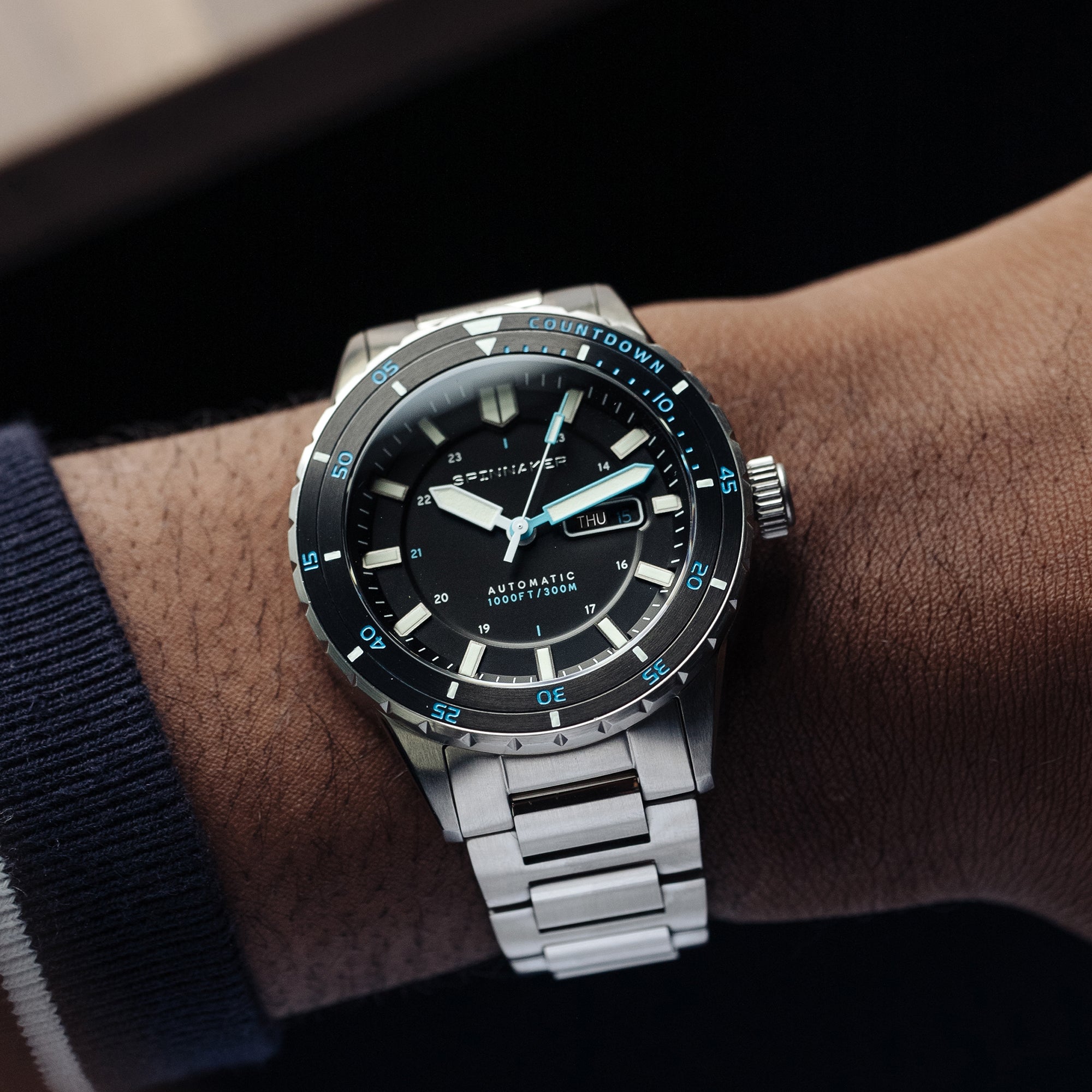 SPINNAKER Spinnaker Hass Men's Japanese Automatic Pebble Black Watch SP-5099-22