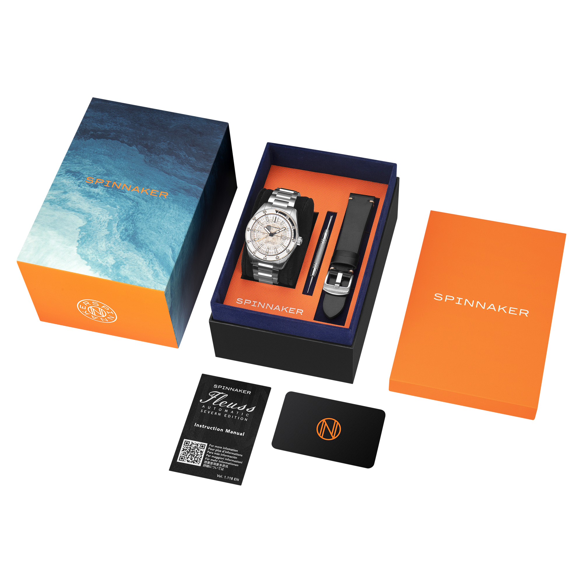 SPINNAKER Spinnaker Fleuss Automatic Severn Edition Wet Suit Black Men's Watch SP-5118-11