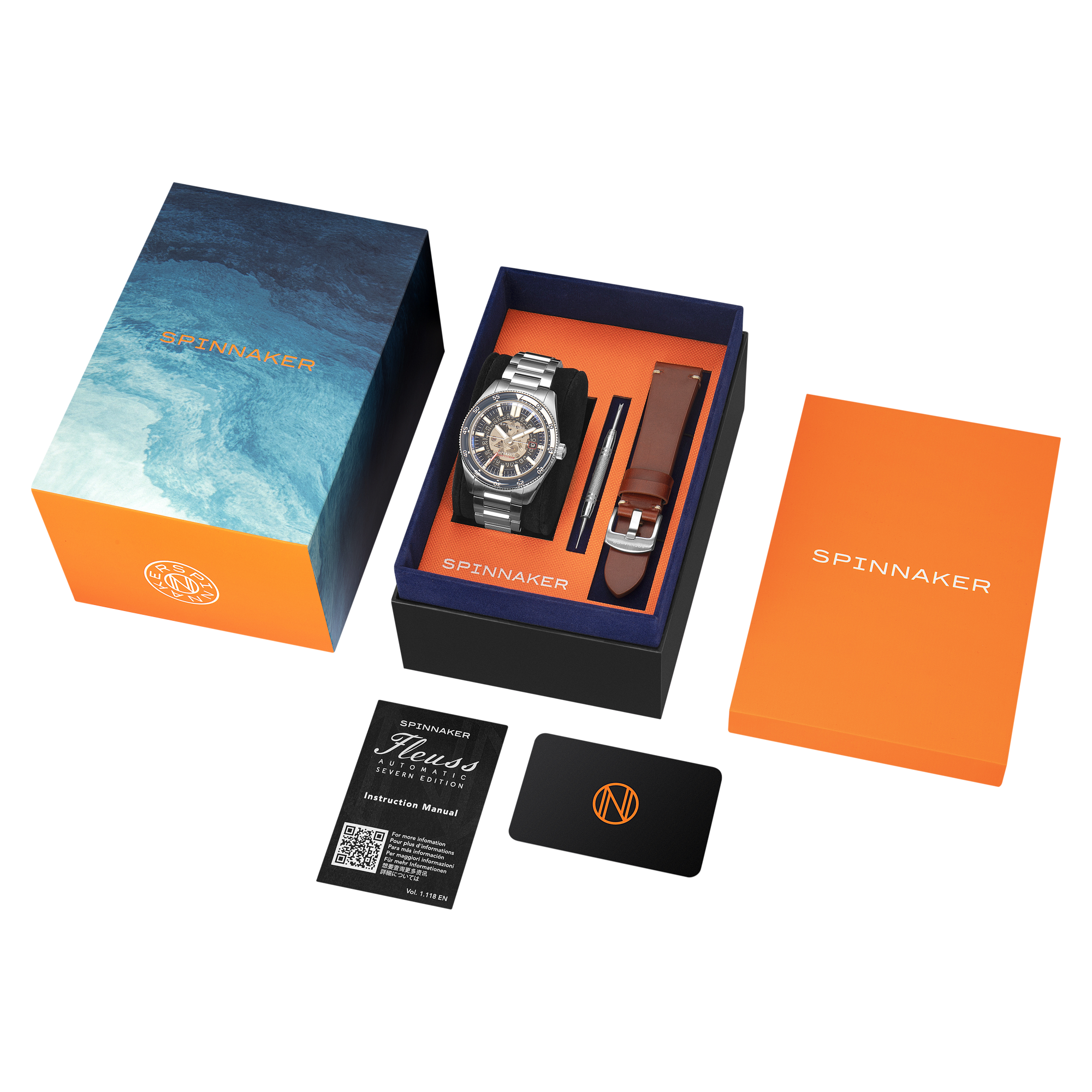 SPINNAKER Spinnaker Fleuss Automatic Severn Edition Moonlight Blue Men's Watch SP-5118-22