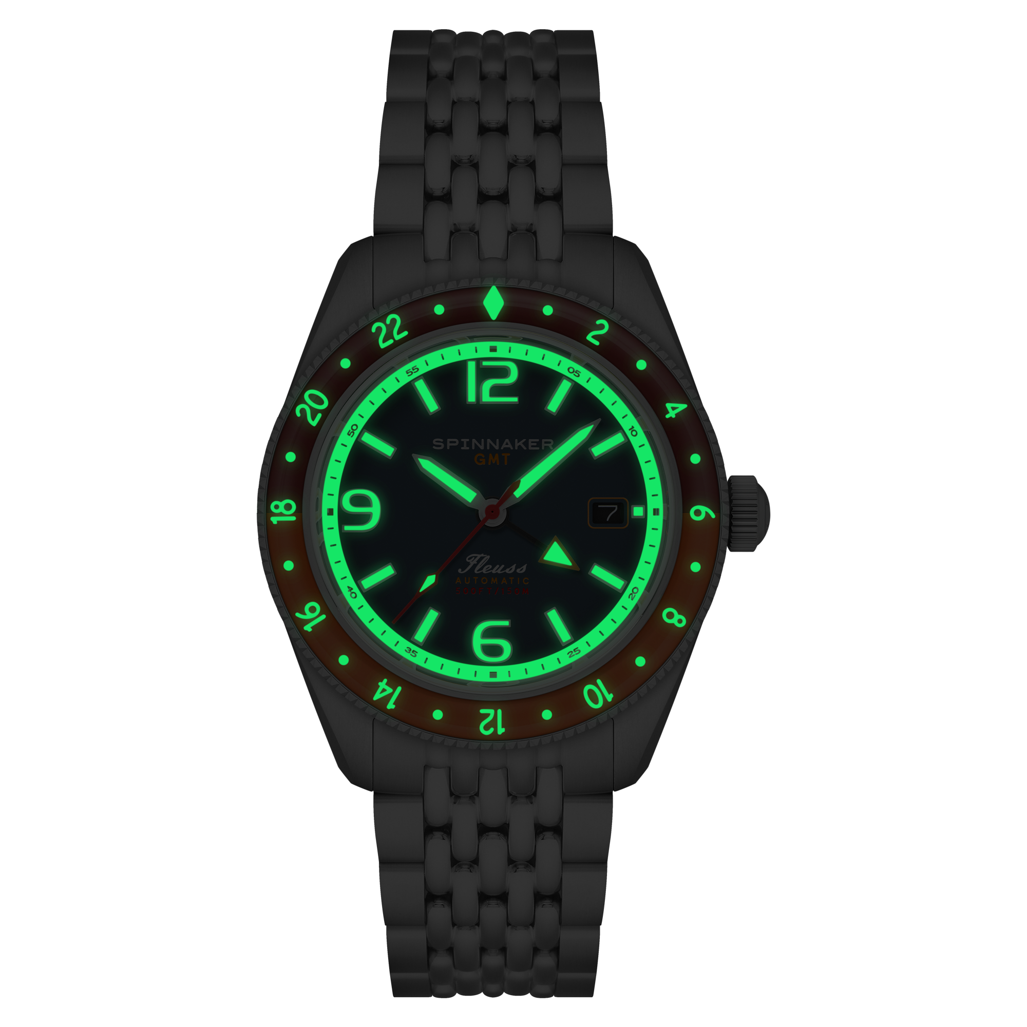 SPINNAKER Spinnaker Fleuss Gmt Automatic Dark Cerulean Blue Men's Watch SP-5120-55