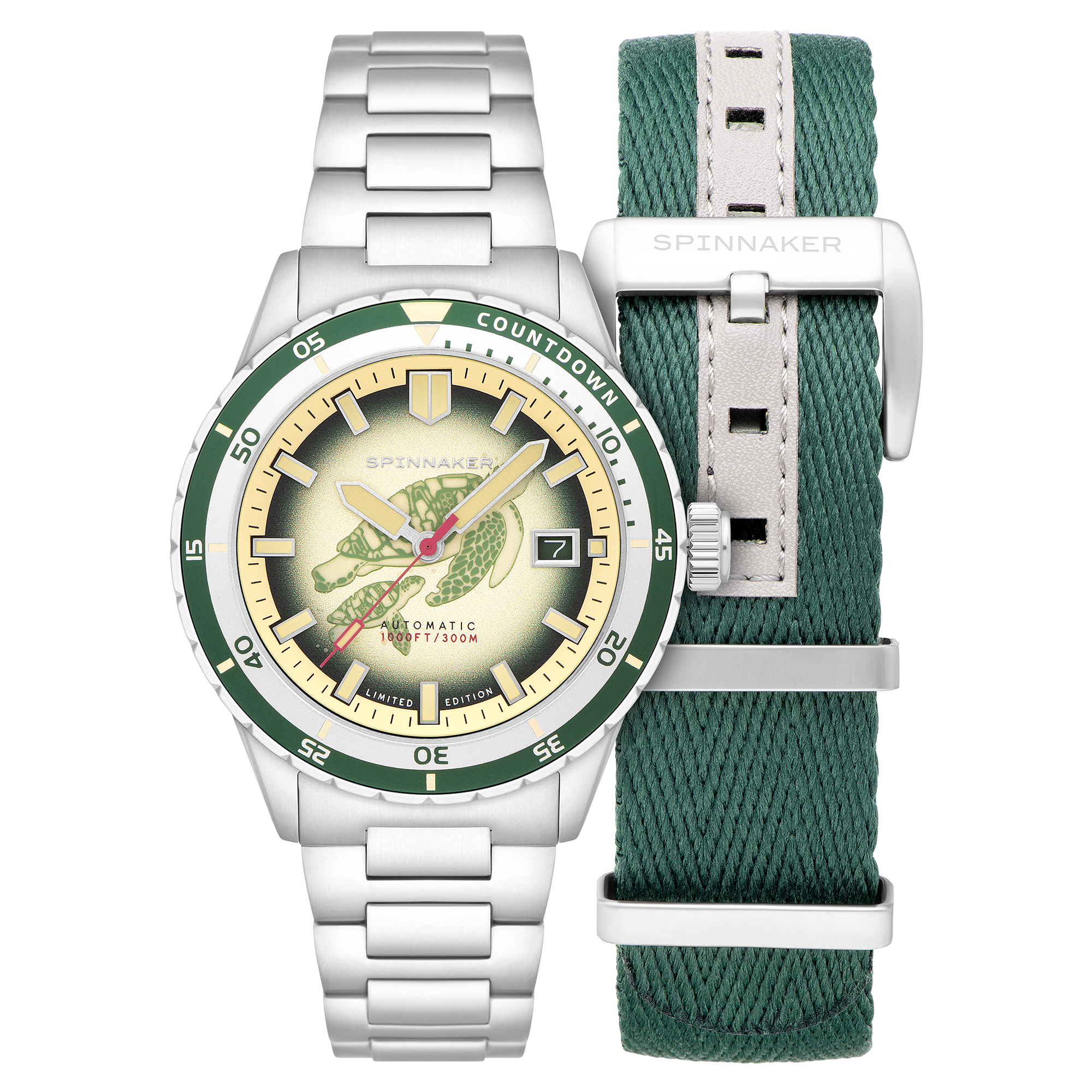 SPINNAKER Spinnaker Hass Automatic Marine Conservation Society Limited Edition Turtle Green Men's Watch SP-5123-11