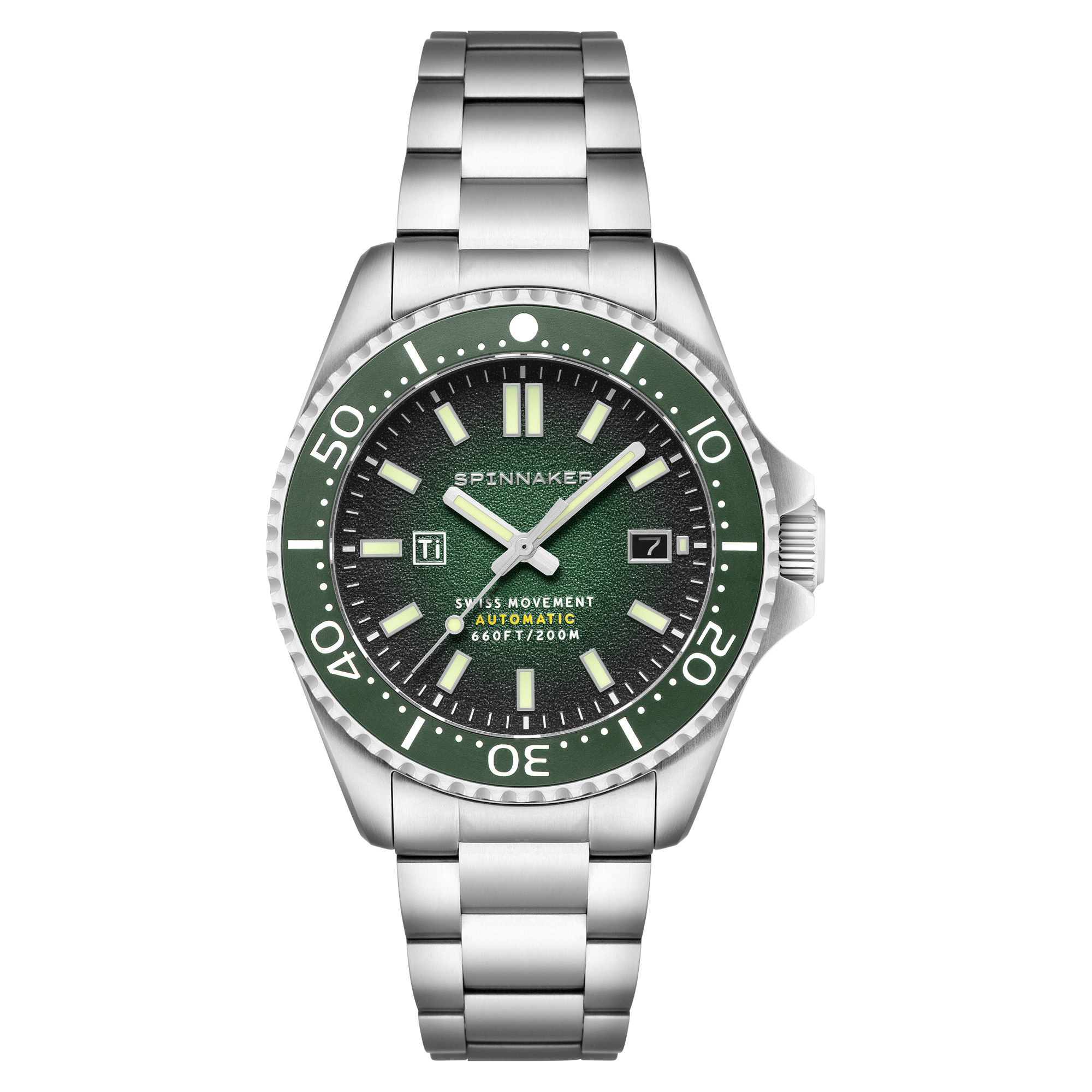 SPINNAKER Spinnaker Tesei Titanium Swiss Automatic Hunter Green Men's Watch SP-5127-33