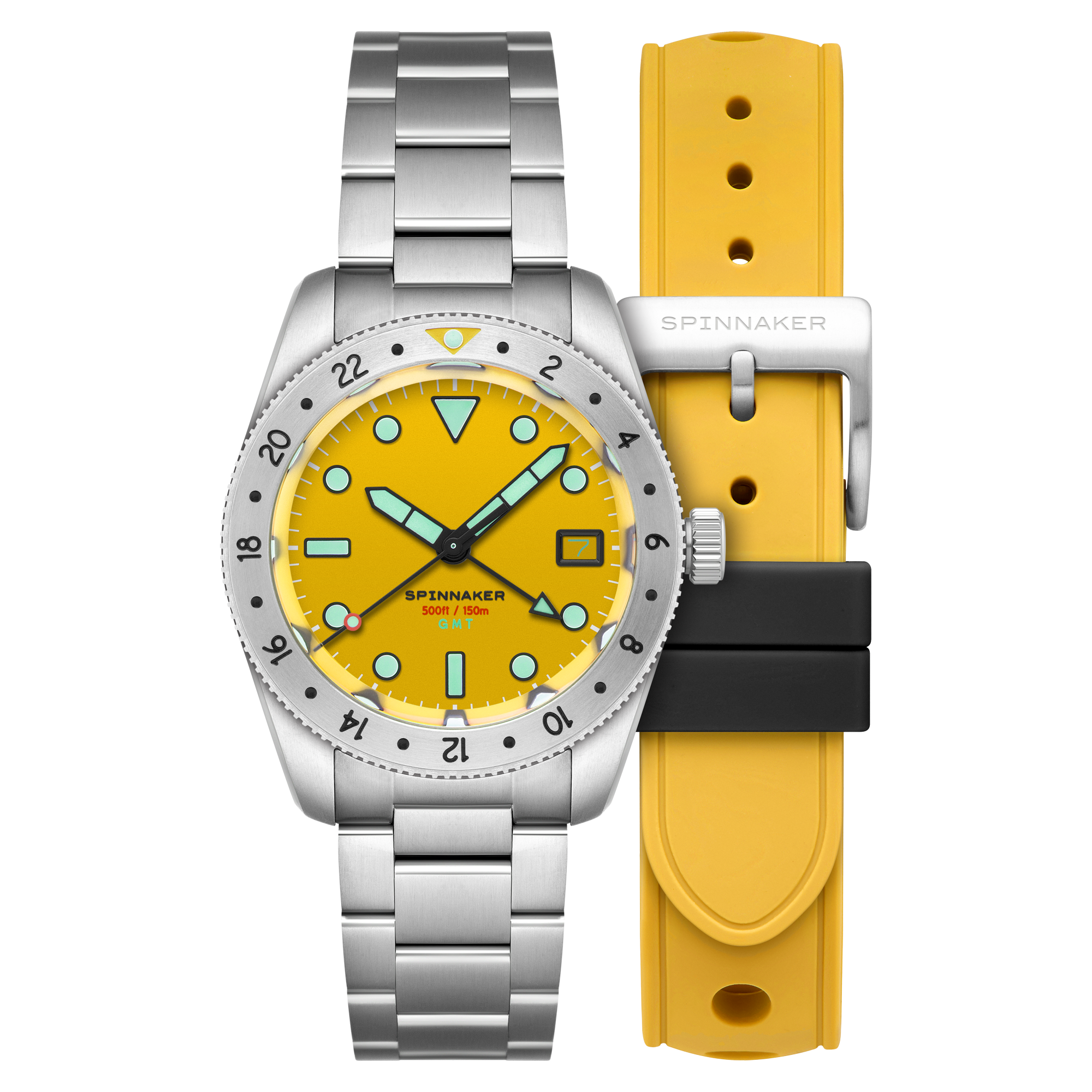 SPINNAKER Spinnaker Croft 3912 Gmt Automatic Limited Edition Dusk Yellow Men's Watch SP-5130-33