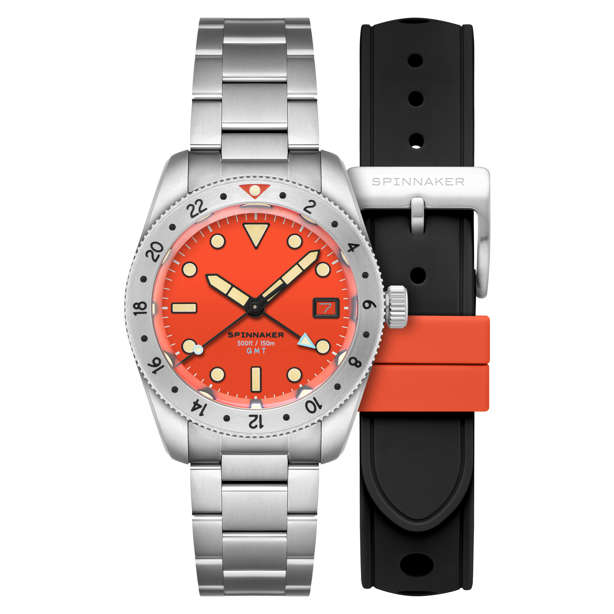 SPINNAKER Spinnaker Croft 3912 Gmt Automatic Limited Edition Retro Orange Men's Watch SP-5130-44