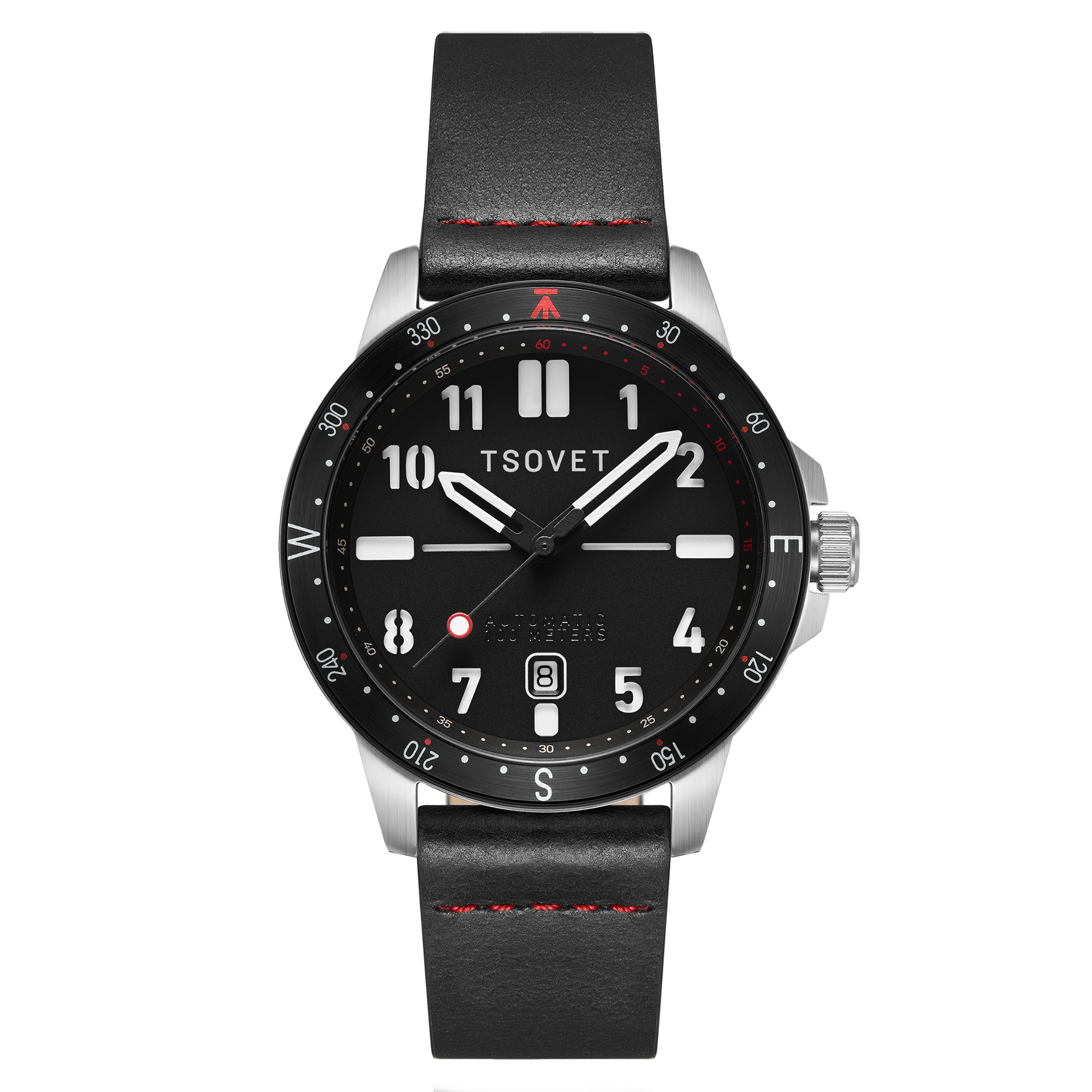 TSOVET Tsovet SVT Men's Japanese Automatic Black Watch TS-4002-01