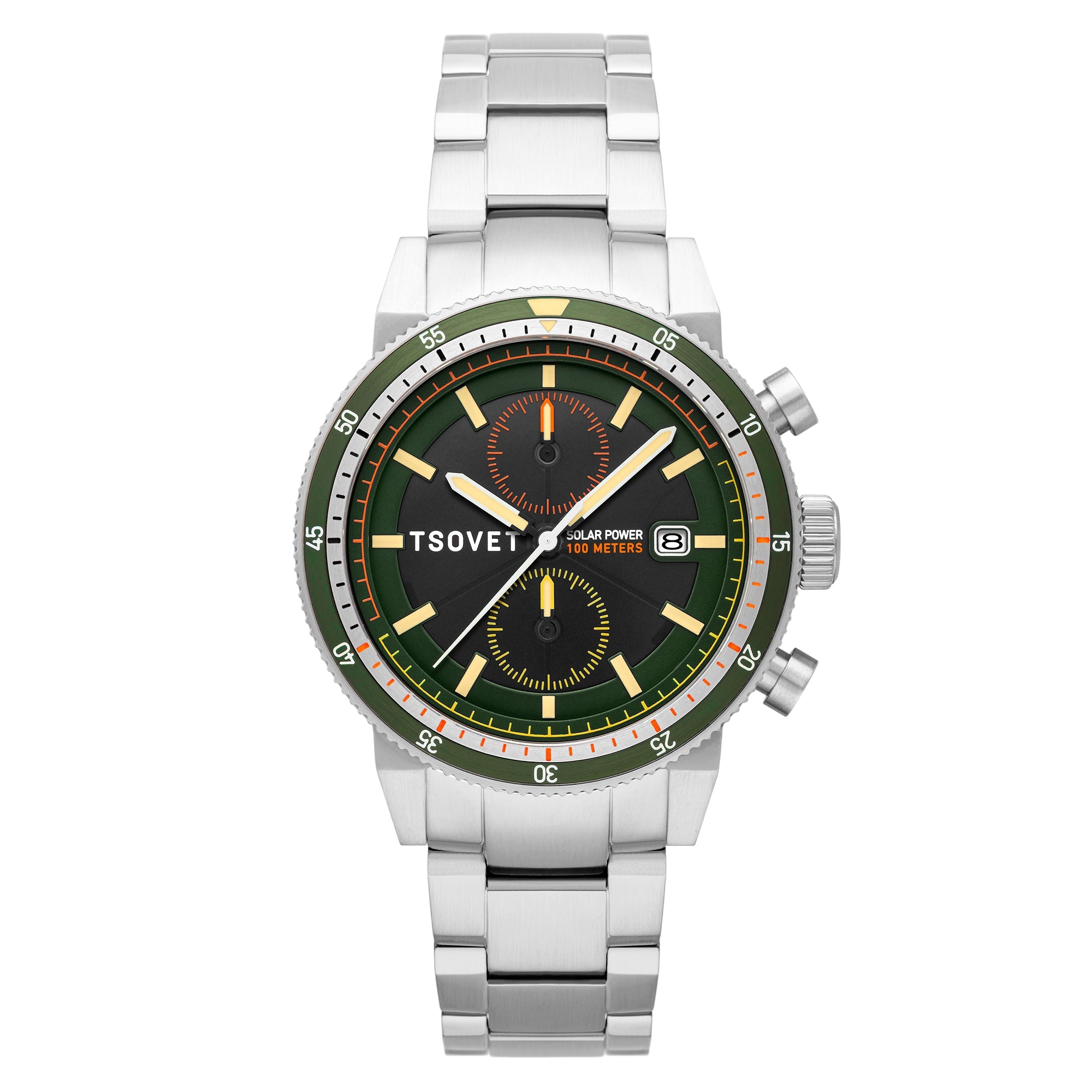 TSOVET Tsovet SLR FW42 Men's Japanese Solar Power Kelp Watch TS-4005-33
